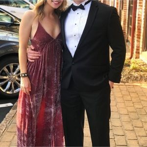 YFB Velvet Slit Dress